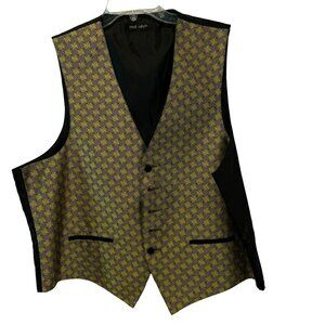 Neil Allyn Men's Formal Vest in Gold Front/ Black Back Size Large Wedding DJ